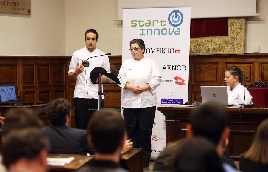 El proyecto Soundup del Colegio de Fomento Peñamayor se ha alzado con el primer premio en la categoría de menores de 17 años de STARTinnova, el programa de impulso de la cultura emprendedora de EL COMERCIO. En la categoría de segundo de Bachillerato y Formación Profesional se ha impuesto Imapro, del CIFP La Laboral, gracias a su propuesta de una compañía de mantenimiento para la Industria 4.0 de la región.