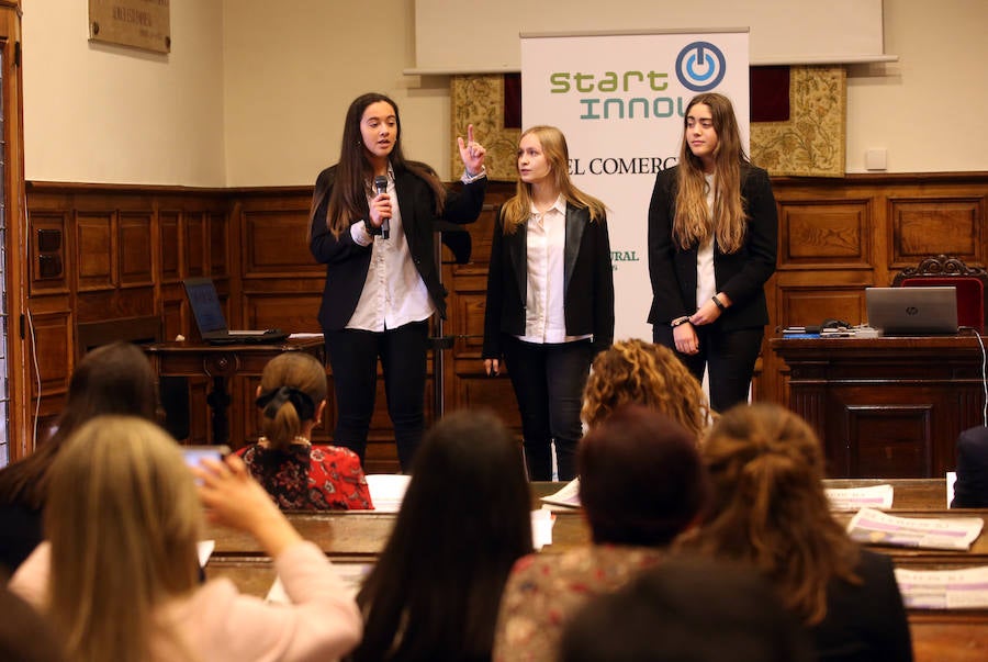 El proyecto Soundup del Colegio de Fomento Peñamayor se ha alzado con el primer premio en la categoría de menores de 17 años de STARTinnova, el programa de impulso de la cultura emprendedora de EL COMERCIO. En la categoría de segundo de Bachillerato y Formación Profesional se ha impuesto Imapro, del CIFP La Laboral, gracias a su propuesta de una compañía de mantenimiento para la Industria 4.0 de la región.