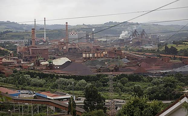 Instalaciones de Arcelor en Gijón.