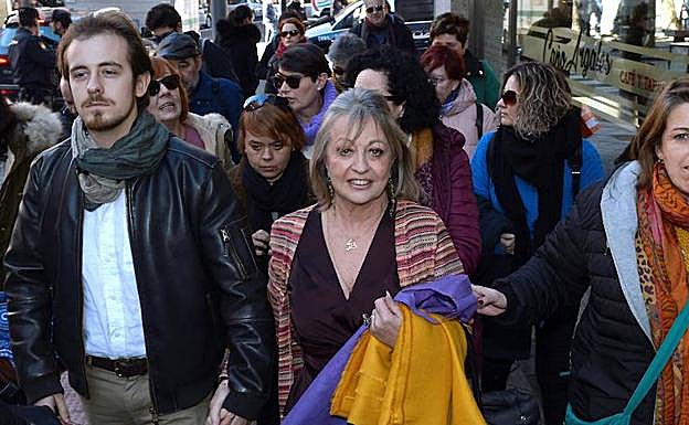 Blanca Cañedo a su llegada al juzgado de Valladolid. 