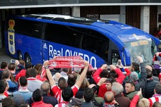 Los sportinguistas, animados antes del partido más esperado.