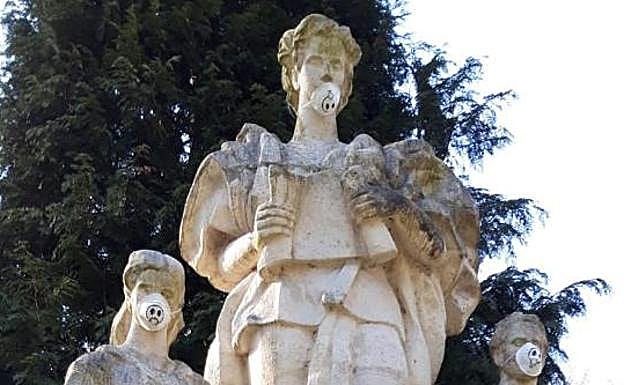 La escultura 'Alegoría'. 