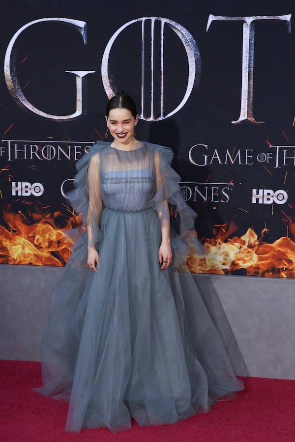 Los actores y otras presonalidades posan en la premiere de la temporada número 8 en el Radio City Music Hall de Nueva York