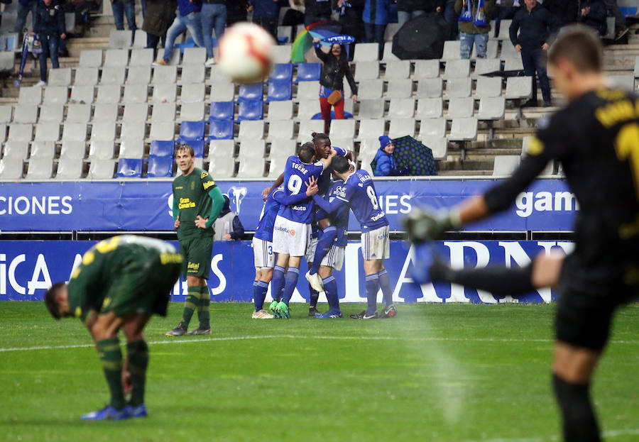 Estos son los momentos que ha dejado en encuentro entre el conjunto azul y Las Palmas ante el Carlos Tartiere.