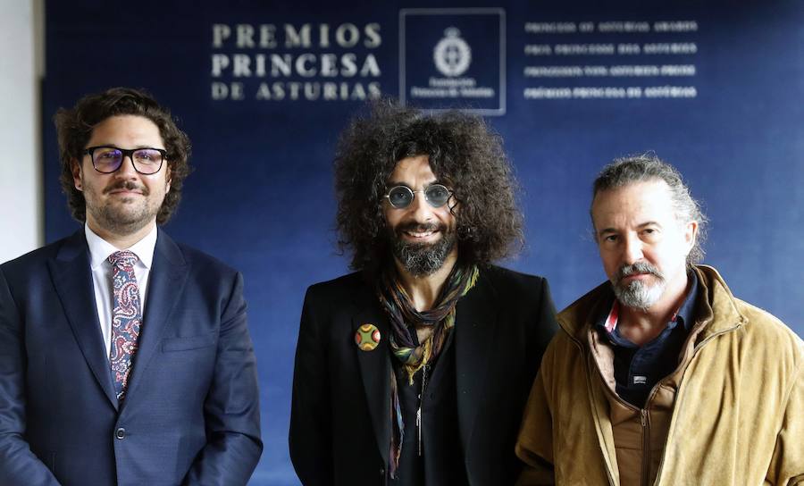 El violinista libanés Ara Malikian, el músico y compositor José María Cano y el director de orquesta, Aarón Zapico Braña