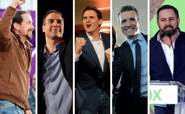 Los candidatos de los principales partidos cierran campaña de cara al 28A