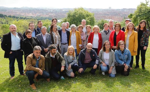 Integrantes de la candidatura del PSOE de Gijón.