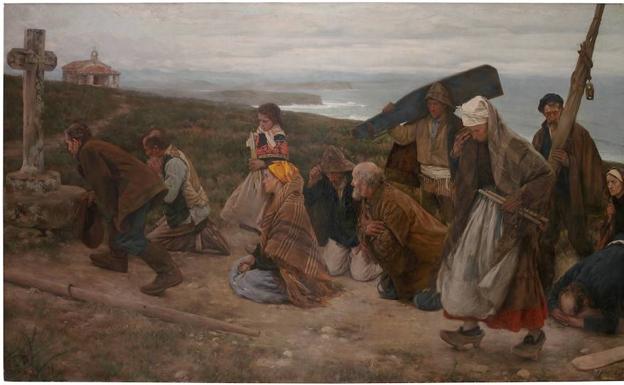 Imagen. 'La promesa, Asturias después del temporal', de Ventura Álvarez Sala, 1903. En depósito en Oviedo.