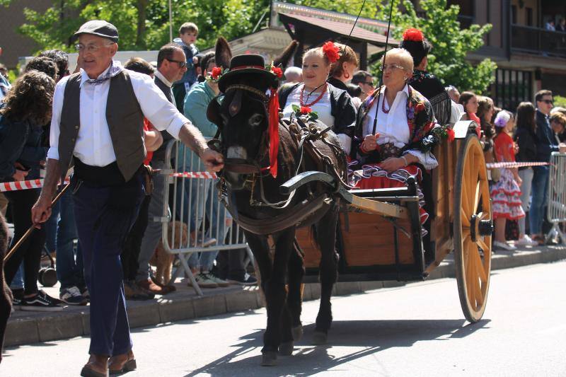 Los vecinos de la localidad del Oriente recorrieron las calles a caballo y ataviados con los mejores trajes flamencos.