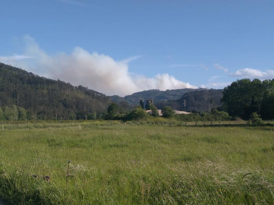 Los fuertes vientos han provocado que el humo se extendieran incluso sobre Gijón, Avilés o la ría de Villaviciosa.