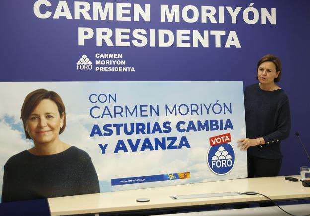 Carmen Moriyón, candidata de Foro a la Presidencia, en la presentación de su campaña. 