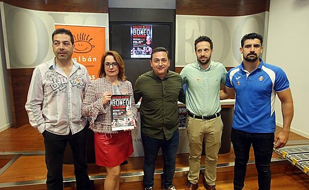 Prerentación de la iniciativa junto a Paula Rodríguez (Asociación Galbán), Fernando Villacampa (concejal de Deportes de Oviedo), Ildefonso Rodríguez del Río (SIPLA) y Sergio Fernandez,