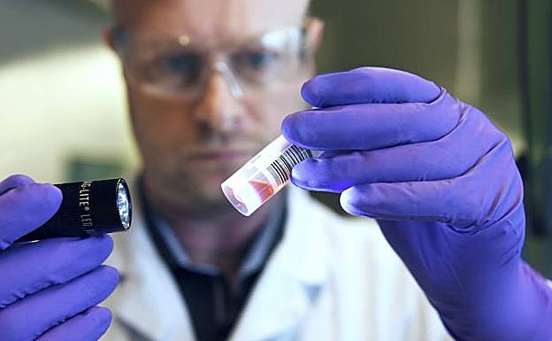 Foto de archivo sobre tratamiento para el cáncer de mama