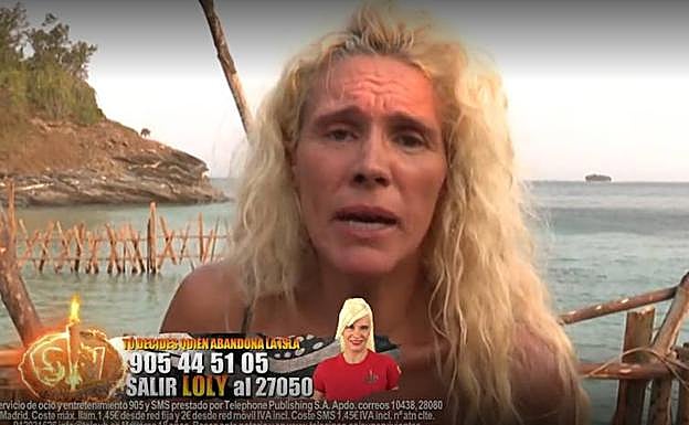 Loli Álvarez durante la gala de su eliminación del programa