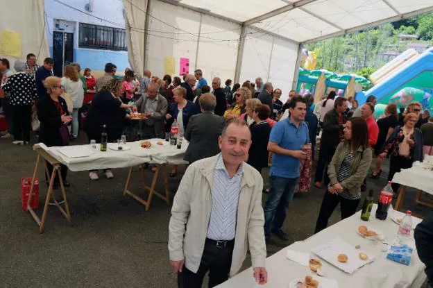 El homenajeado, Arsenio Díaz Marentes, en las fiestas. 