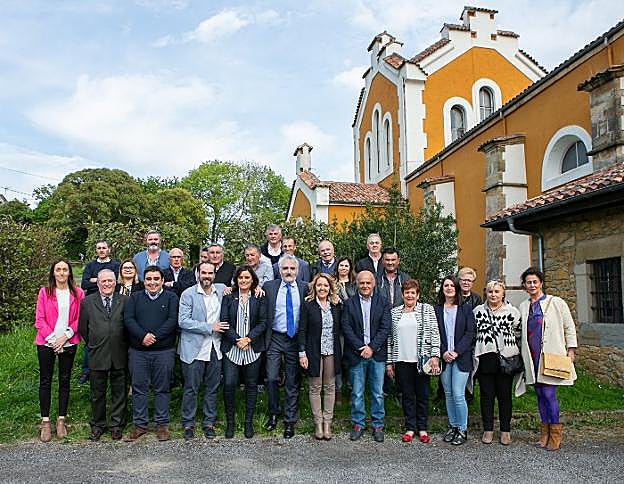La candidatura del PP de Siero, en Valdesoto. 