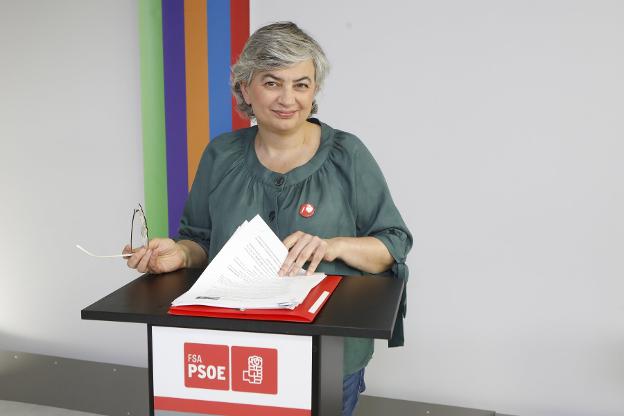 La cabeza de lista del PSOE, Ana González.