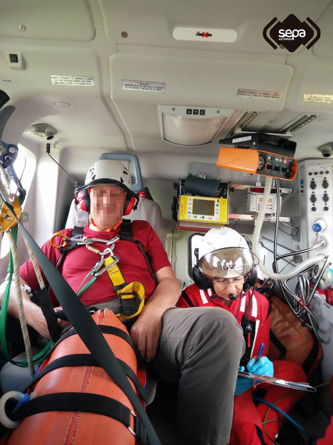 Evacuan a un hombre de la Ruta del Cares tras fracturarse un tobillo