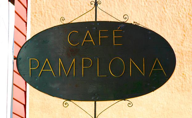 Letrero del Café Pamplona.