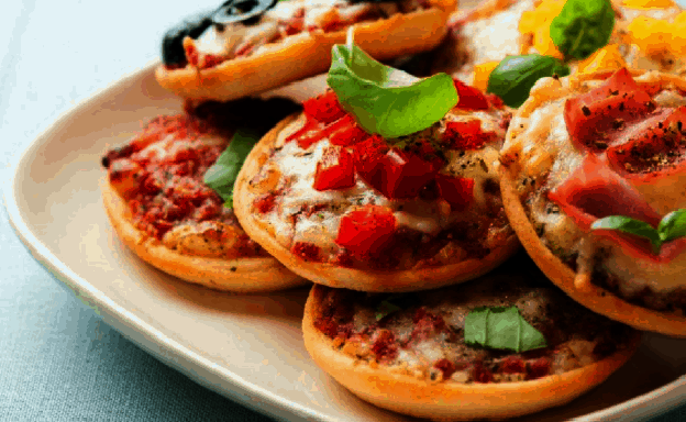 Mini pizzas de salchichas sin gluten 