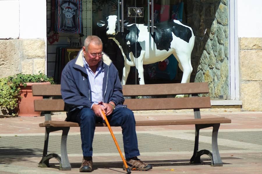 Los cielos despejados y las temperaturas, que han subido notablemente, invitando a los asturianos a disfrutar del aire libre. Las previsiones veraniegas se prolongarán hasta el domingo. 