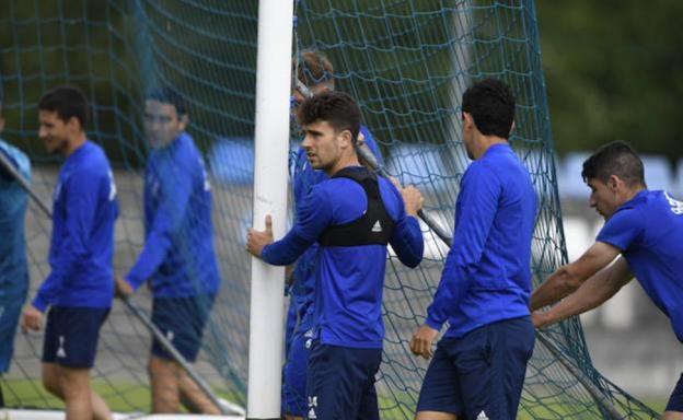 Jimmy, durante un entrenamiento en El Requexón . 