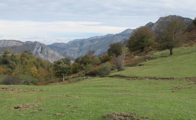 Camino de bajada a les Mesties desde la Collada Granceno.