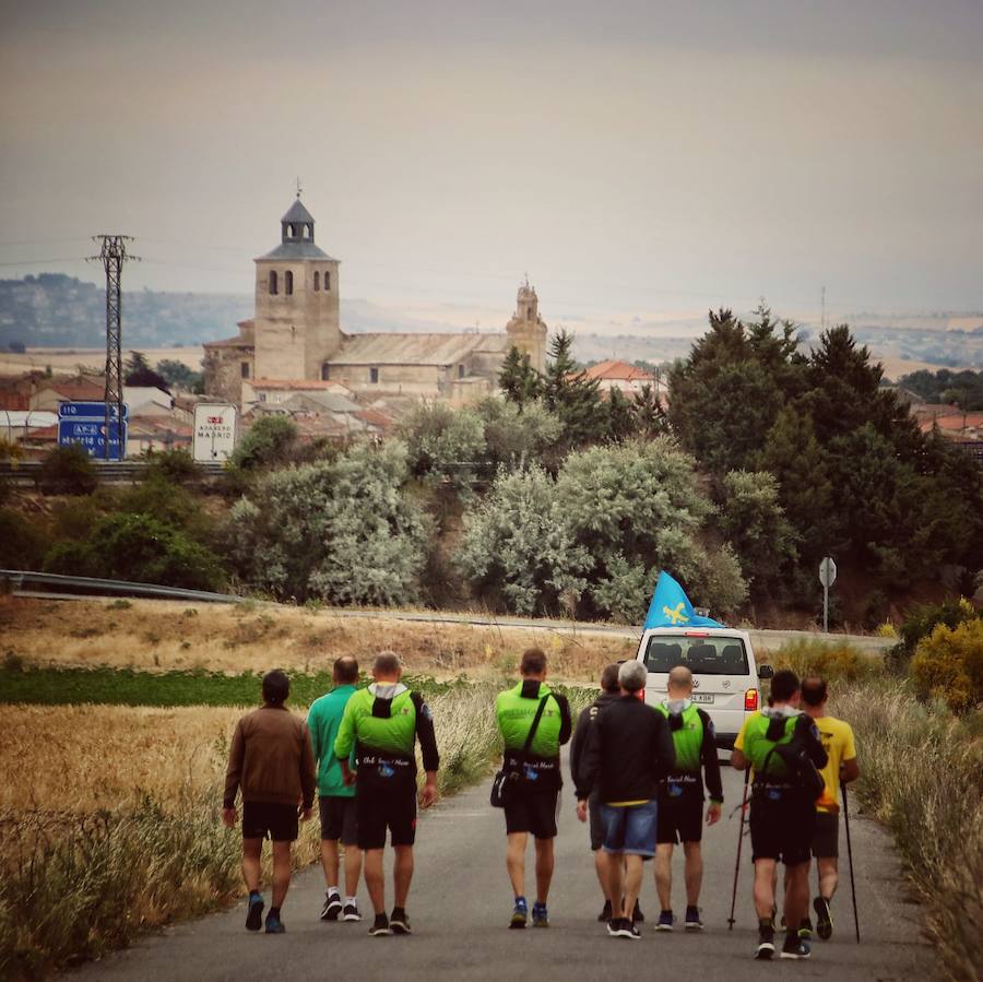 Los trabajadores de Alcoa han recorrido este viernes el trayecto entre Arévalo y Sanchidrián