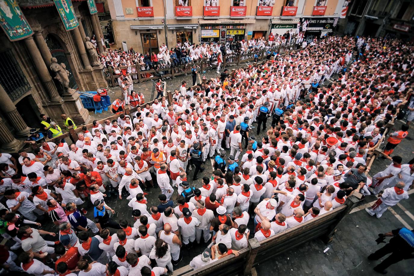 Fotos: Las imágenes que ha dejado el primer encierro de los Sanfermines 2019