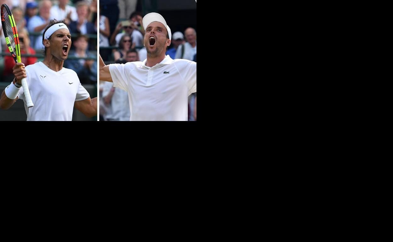 Rafa Nadal y Roberto Bautista, tras ganar sus duelos de cuartos. 