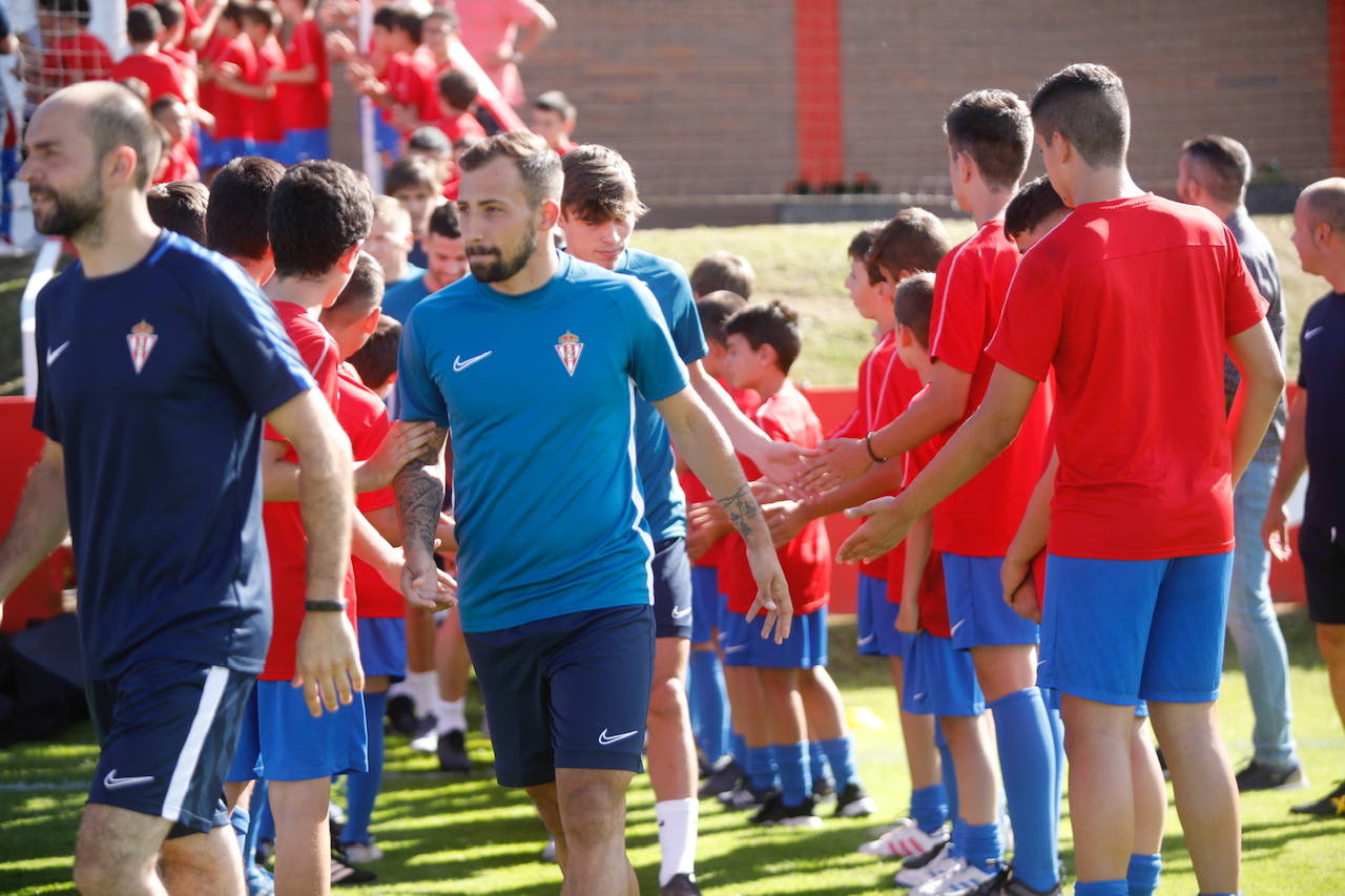 Fotos: Primer entrenamiento de la temporada del Sporting