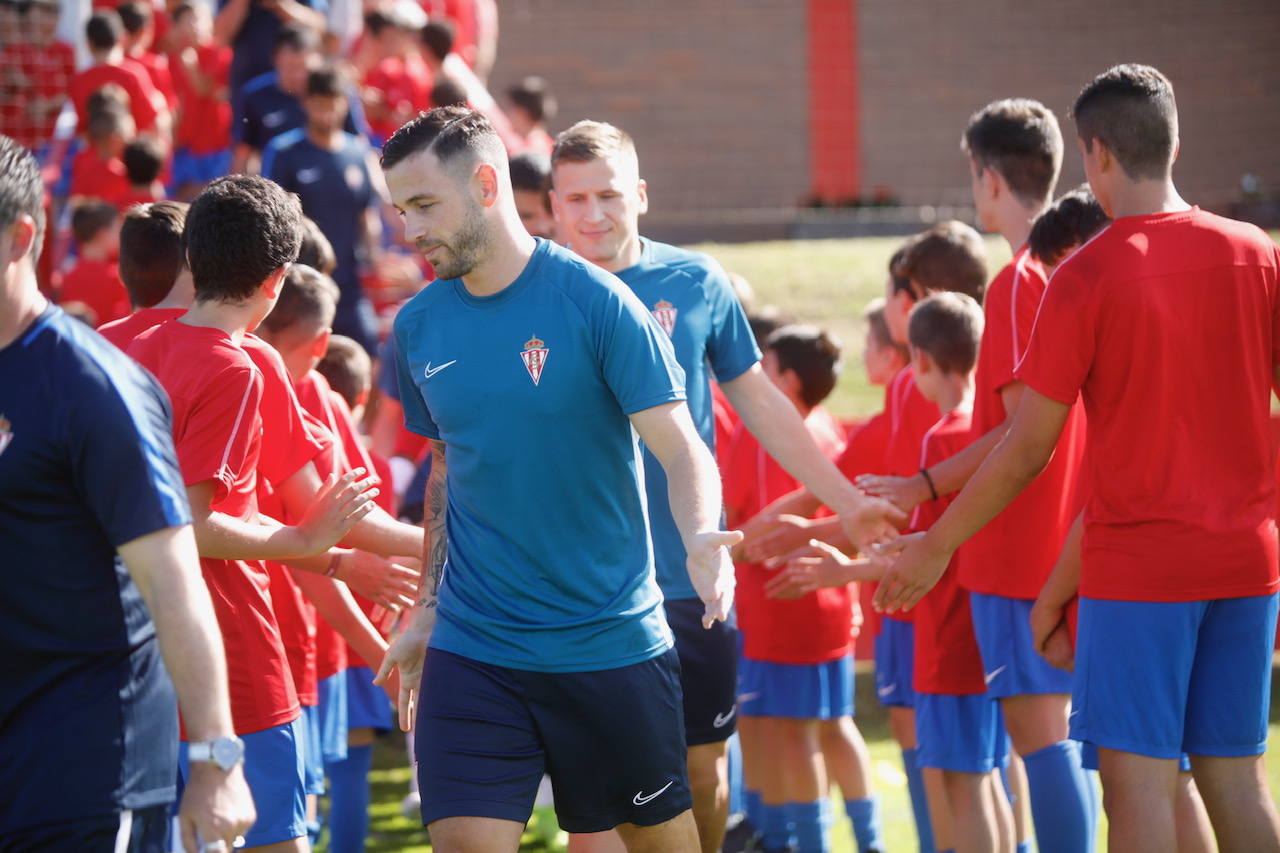 Fotos: Primer entrenamiento de la temporada del Sporting