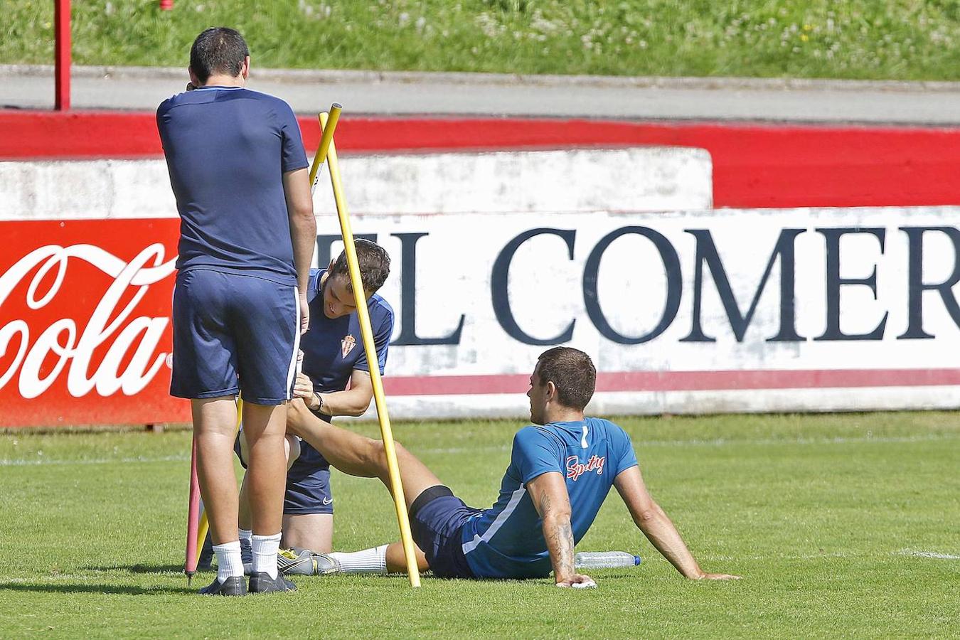 El Sporting inició la segunda semana de la pretemporada en Mareo 