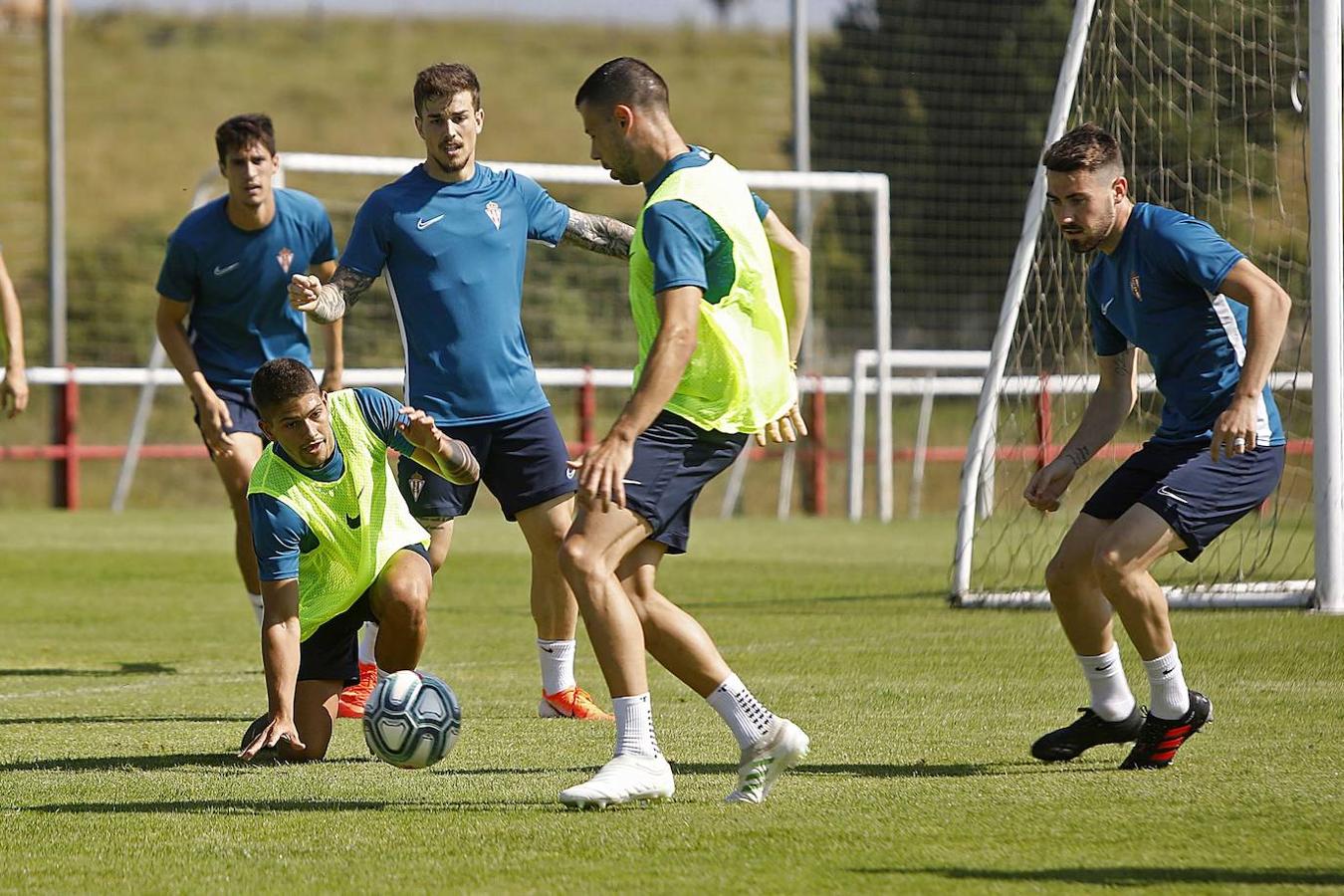 El Sporting inició la segunda semana de la pretemporada en Mareo 