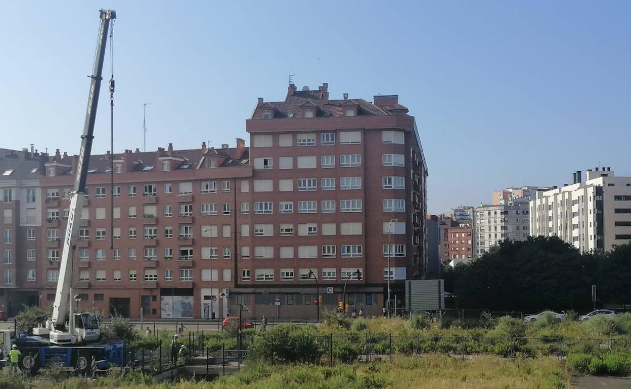 Trabajos de adecuación del metrotrén, este lunes.