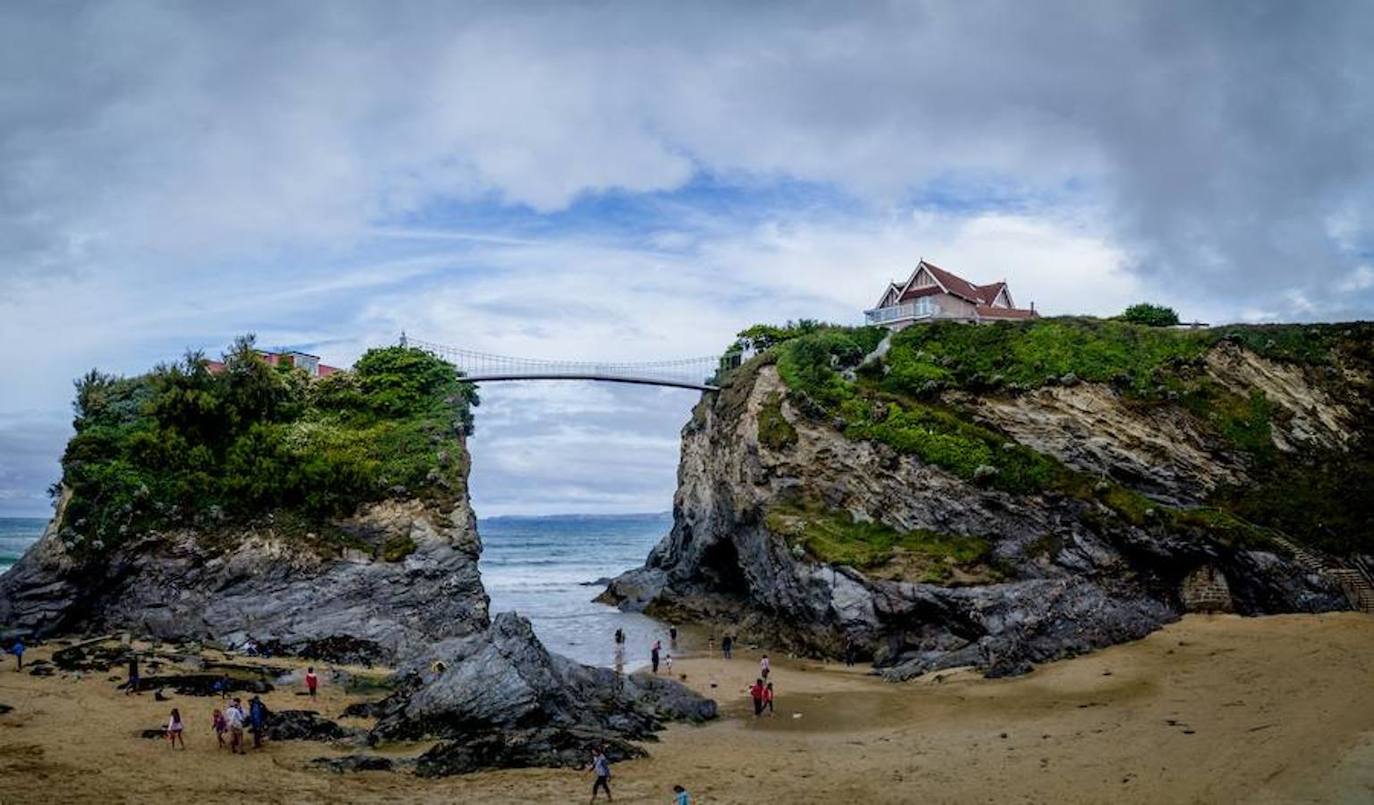 Newquay, en la costa de Cornwall (Inglaterra)