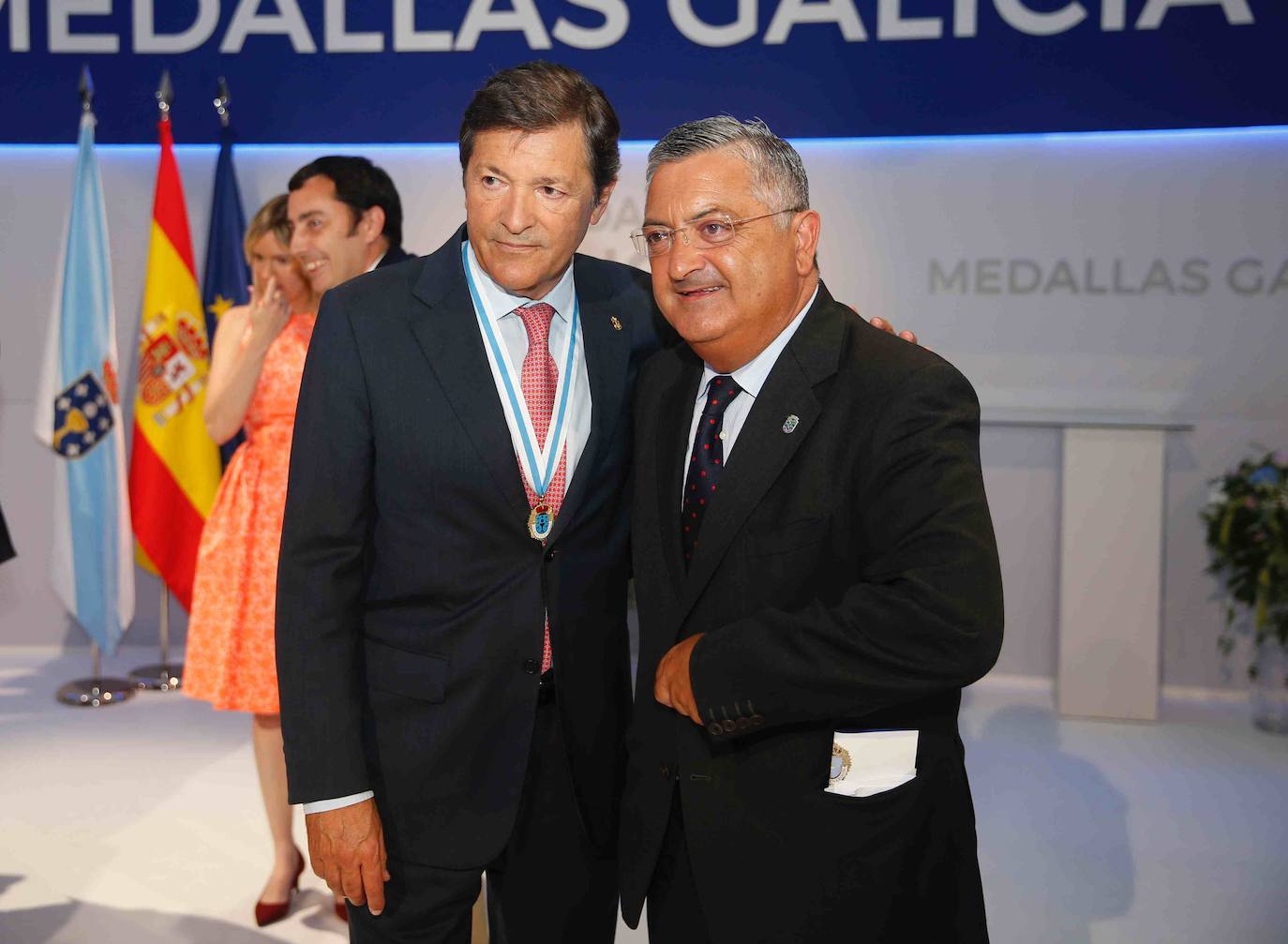 El expresidente del Principado Javier Fernández fue homenajeado este mediodía en Galicia por el gobierno de Núñez Feijóo.