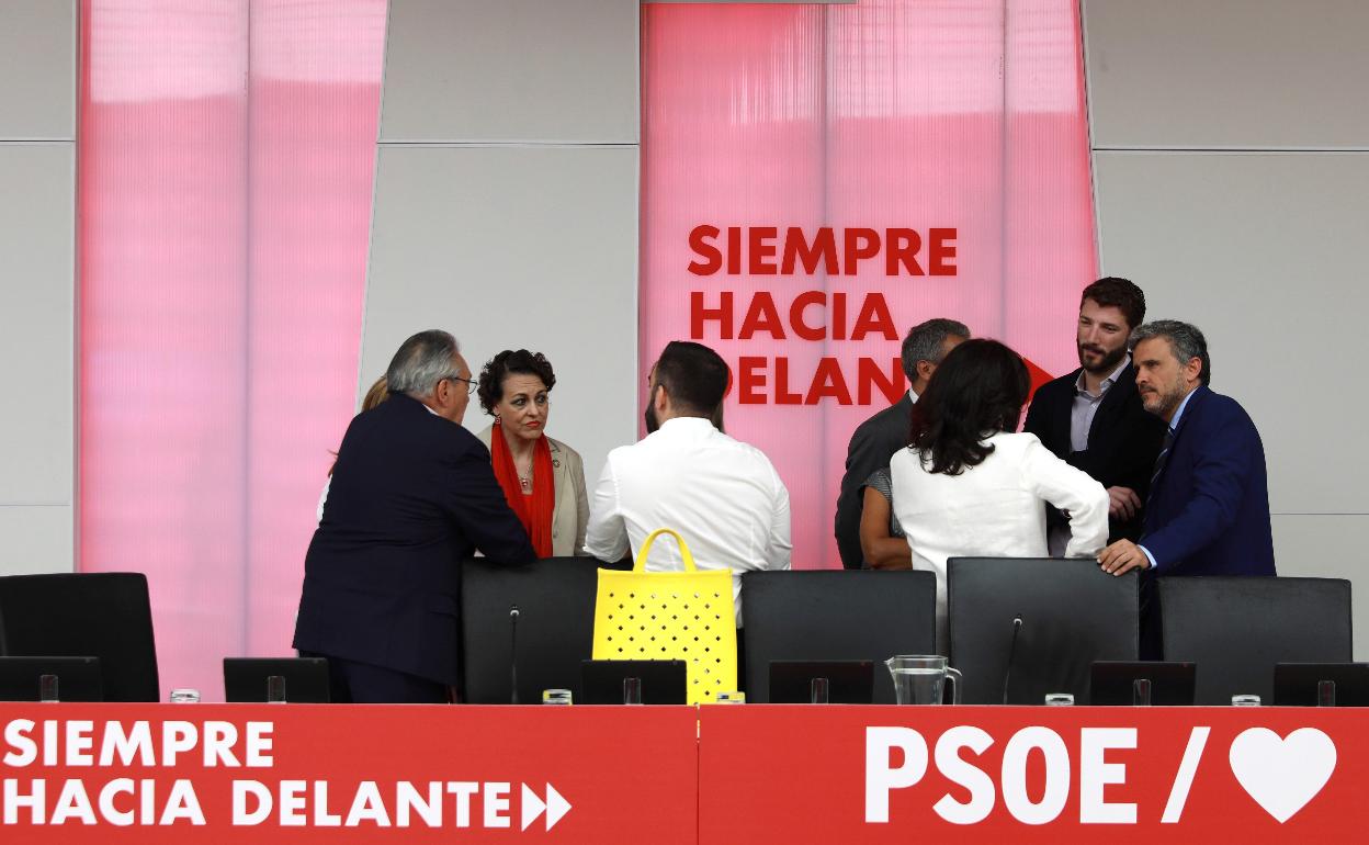 Reunión de la Ejecutiva del PSOE.