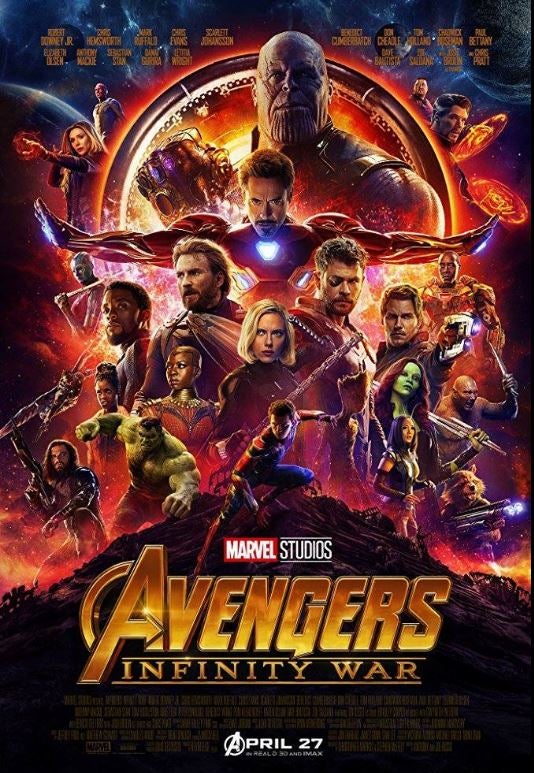 5. Vengadores: Infinity War. Recaudación: 2.048.400 dólares.