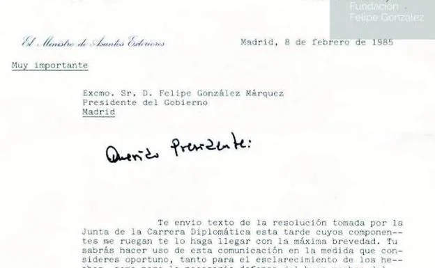 Las cartas entre Fernando Morán y Felipe González
