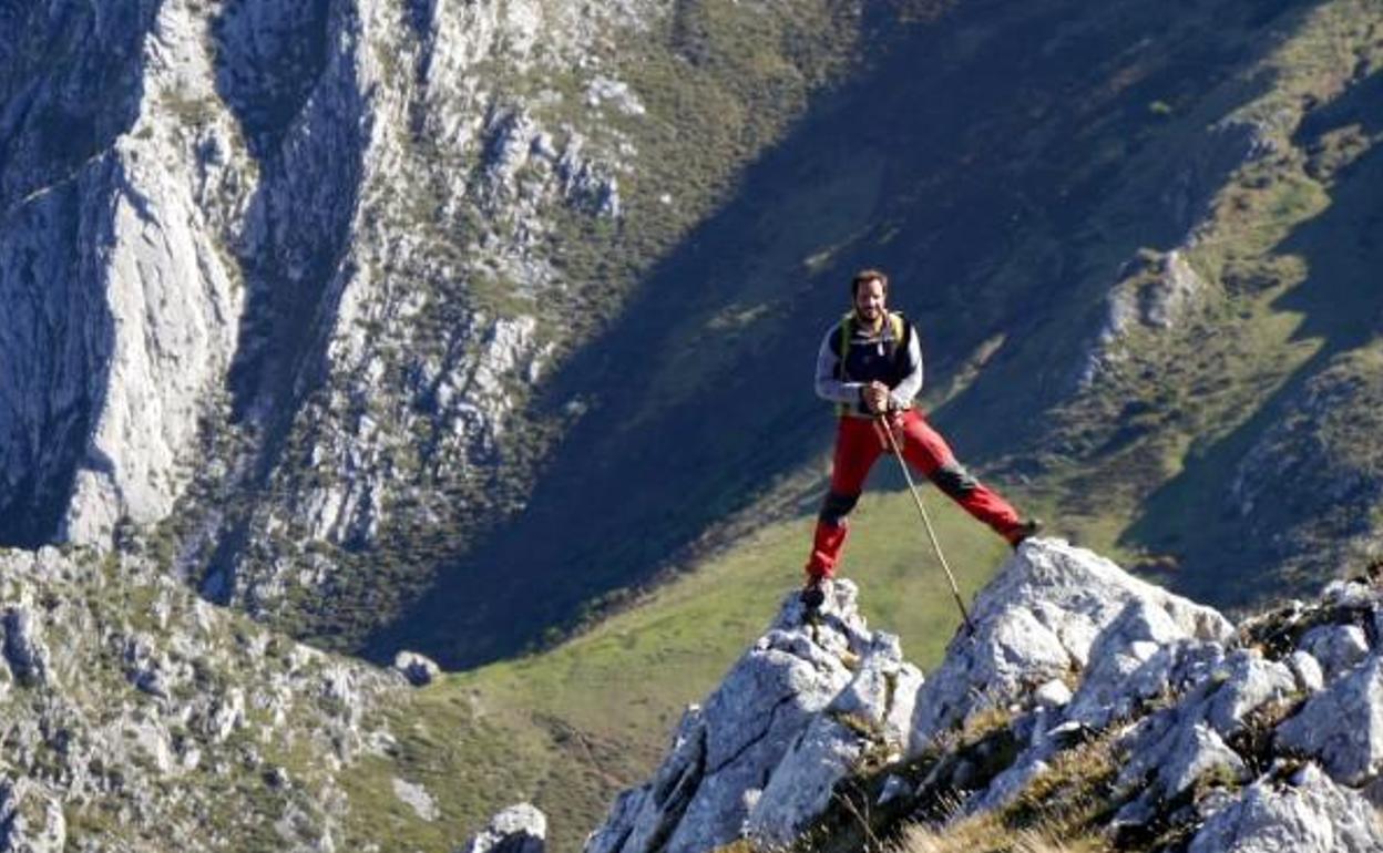 El guía de montaña, en pleno parque natural de Redes. 