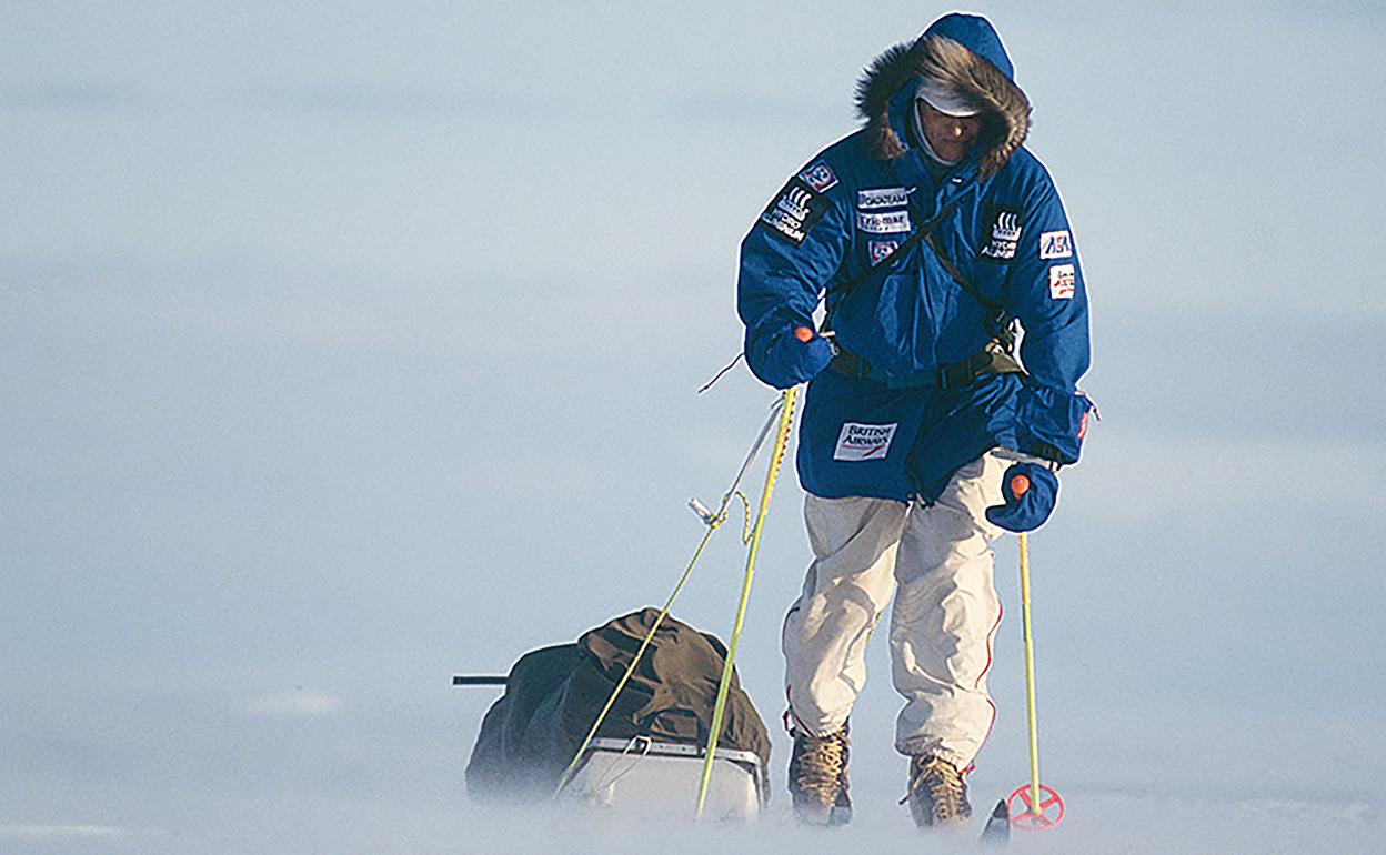 Erling Kagge, durante una travesía por la Antártida. 