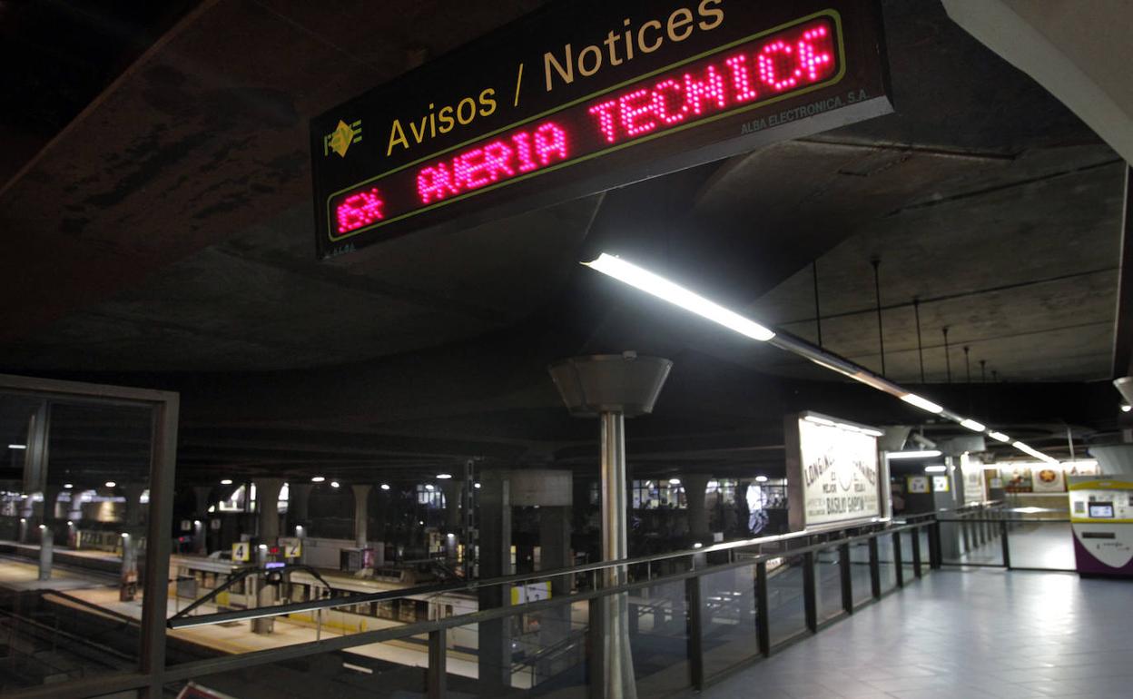 Aviso de avería en la estación de Oviedo. 