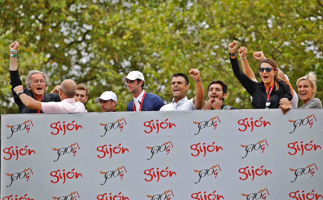 El equipo italiano, formado por Filippo Marco Bologni, Antonio María Garofalo, Emanuelle Camilli y Antonio Alfonso, acabó los dos recorridos con seis puntos de penalización lo que les supone su primera victoria en la Copa de Naciones desde que se disputa en Gijón.