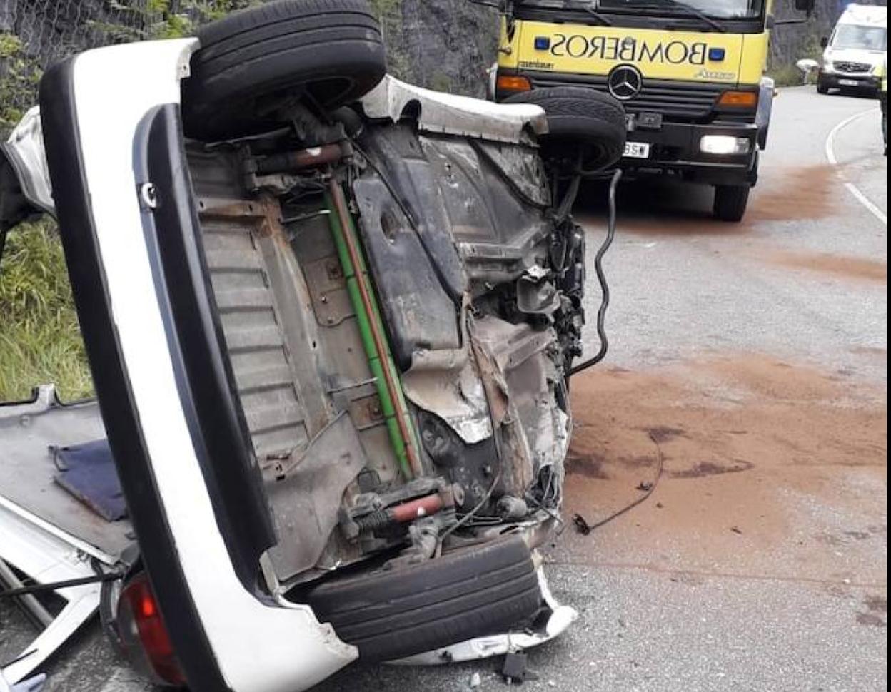 Seis heridos, uno de ellos en estado grave, en un accidente de tráfico en Morcín