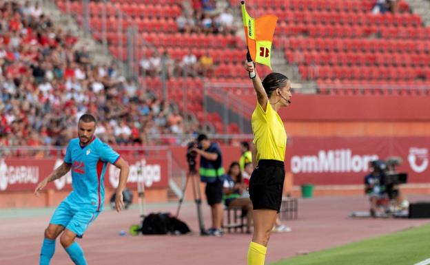 Guadalupe, durante su debut en Primera. 