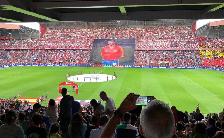 Partido en homenaje a Enrique Castro 'Quini' disputado en el estadio El Molinón.