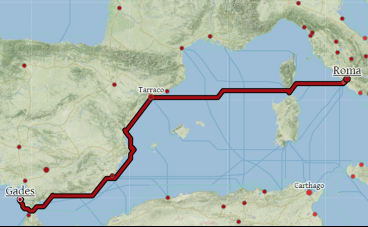 El 'Google Maps' de la Antigua Roma: 16 días de Cádiz a Toledo