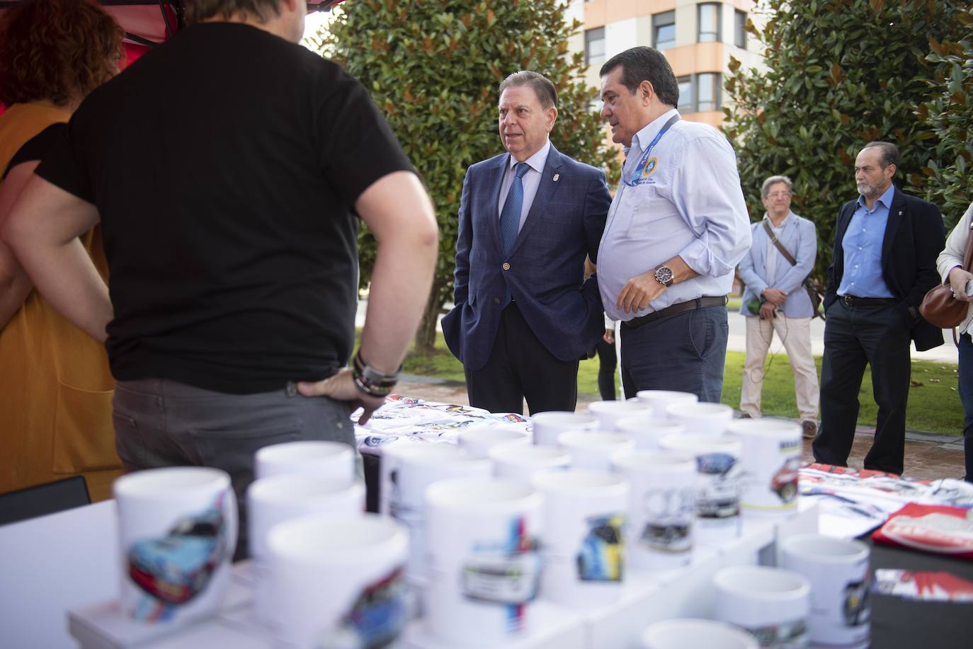 Canteli, este viernes, durante la presentación de la 'Fan Zone' del Rally Princesa de Asturias.