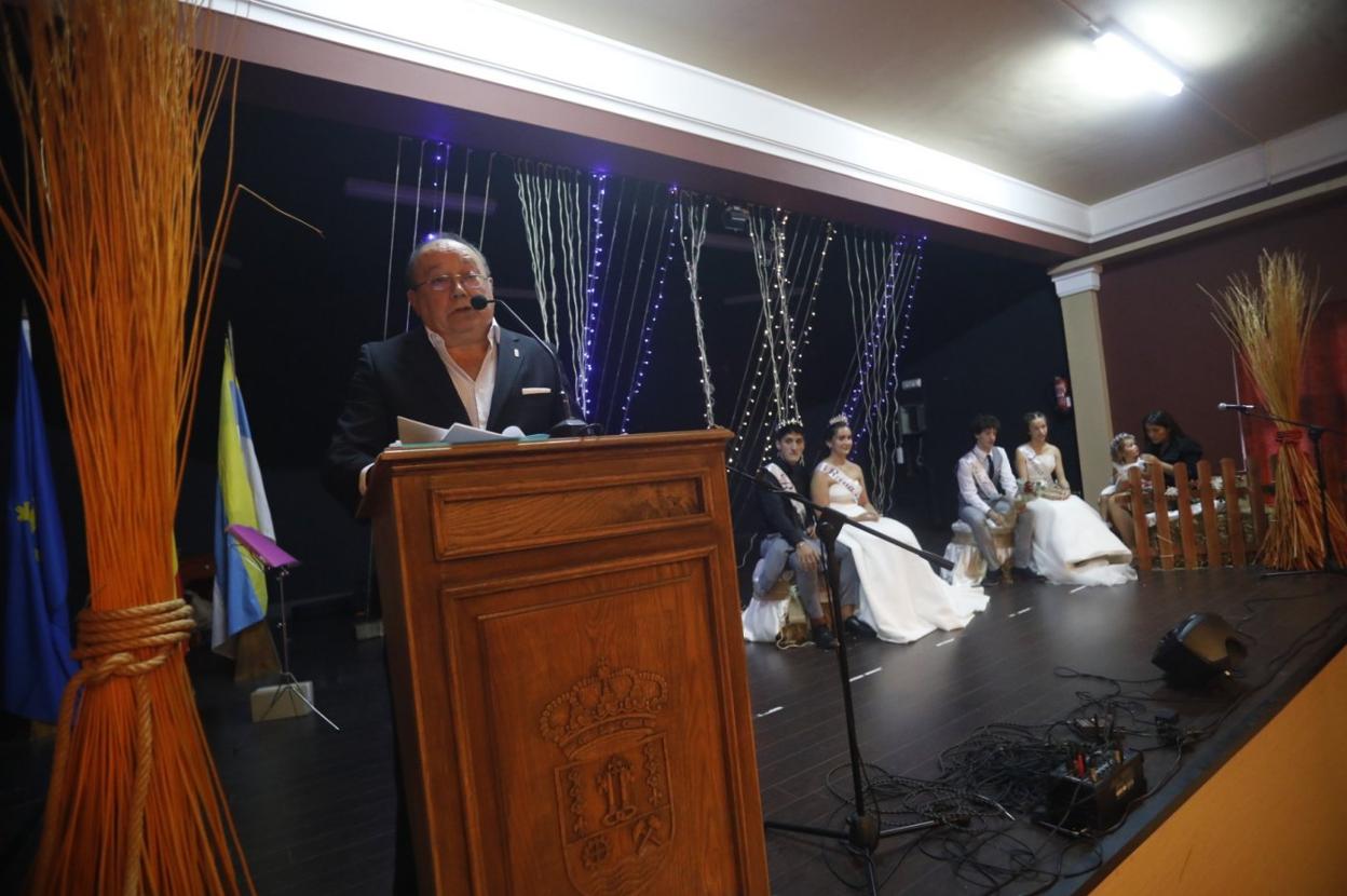 Espiño, durante la lectura del pregón. 